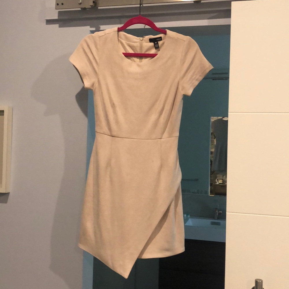 Beige suede dress